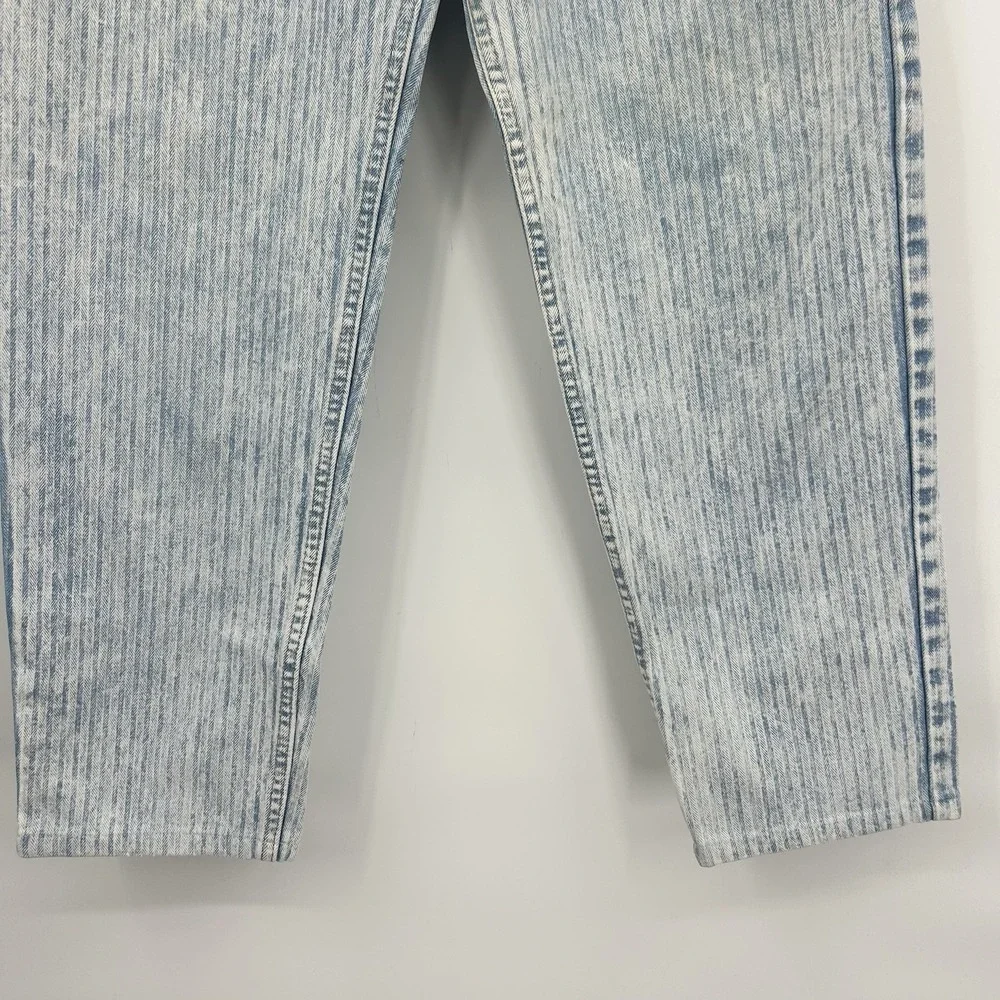 Vintage 90s Levi's 550 Jeans W31 USA Herringbone Acid Wash Striped Denim